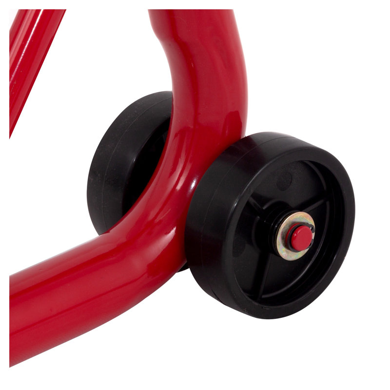 Support de rangement arrière robuste pour motos, capacité de 850 lb, rouge