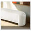 Banc de rangement contemporain avec tissu velours côtelé et finition blanche