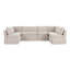 Fable Slipcover Dining Banquette U-Shape Beige 121In-32950348-32950336
