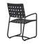 Chaise avec accoudoirs Catalina - minuit avec sangle gris anthracite-83259808