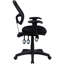 Chaise de bureau contemporaine avec dossier solide - offre un soutien stable et confortable, l'assise noire moderne assure la stabilité et le confort