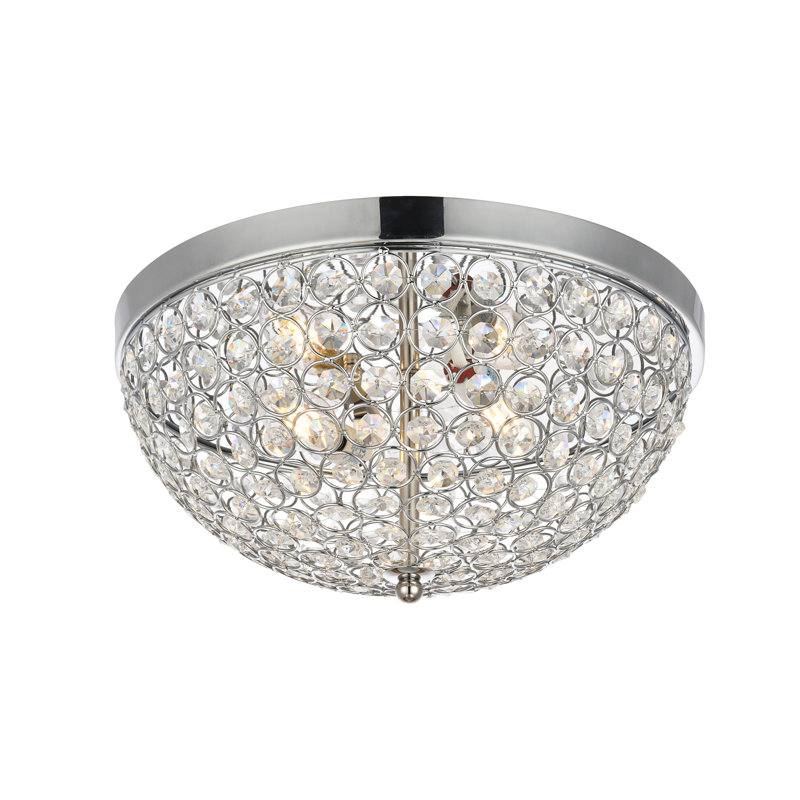 Plafonnier encastré 3 lumières 13,5 po Edson, Chrome