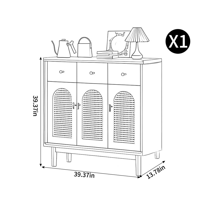 American style modern storage shoe cabinet