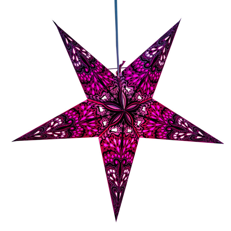 Étoile charmante en papier Charm, Rose