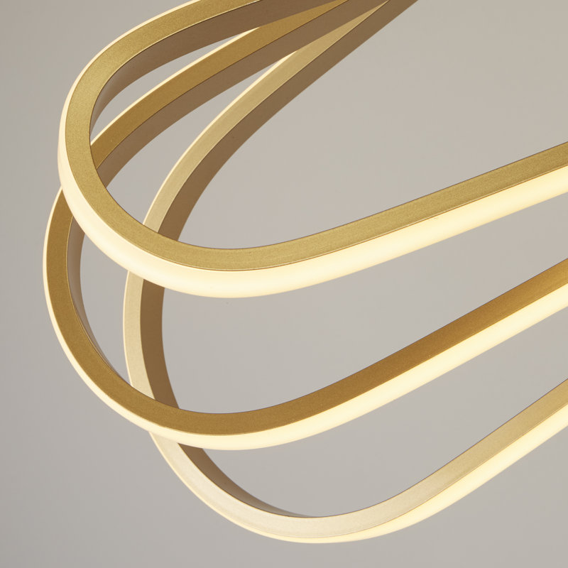Caraban 1 - Light LED Geometric Pendant, Gold/White