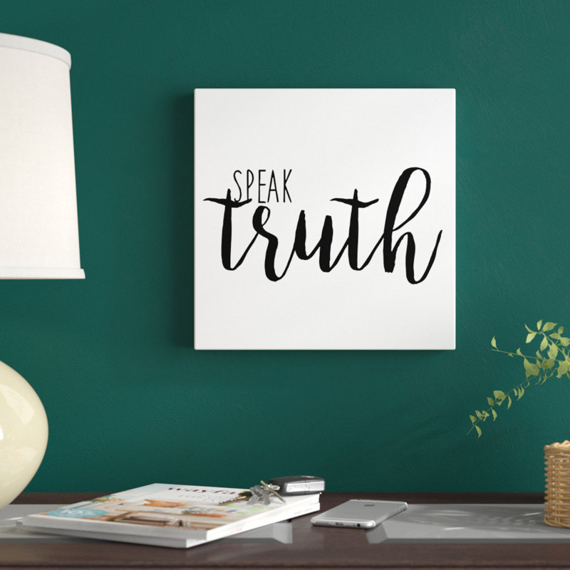 «Quotable II», art textuel sur toile, H 20 po x l 20 po, Toile tendue