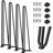Solid Hairpin Table Legs 18 Inch, Metal Table Legs Heavy Duty 3-Rods 1/2'' Diameter, 880lbs Load Capacity, Set of 4 DIY Projects for Coffee Tables, Desk, Dining Tables, Bench-275021224