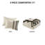 Très grand / très grand édredon. Mélange de coton et de lin. Look moderne. Imprimé à losanges noirs avec bordure. Texture naturelle. Facile à laver et très grand. Décor. Imprimé. Chenille texturée. Lavable-121231962