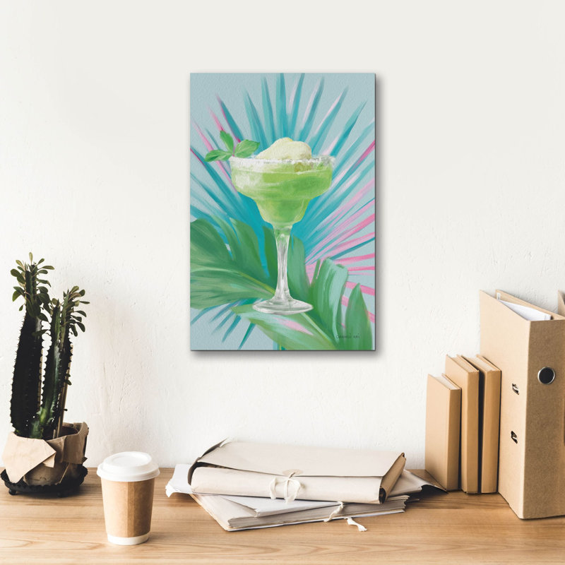 «Tropical Cocktail 3» par Danhui Nai, art mural sur toile, H 18 po x l 12 po