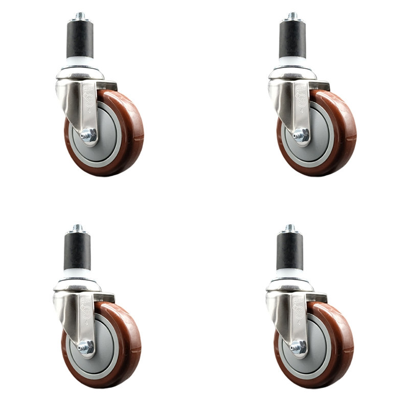 Polyurethane Swivel Caster, Blue