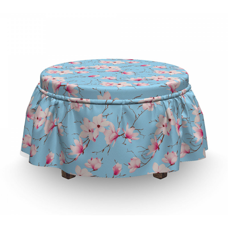 Housse pour repose-pieds spring season branches