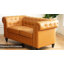 Ensemble de canapé Chesterfield 3 pièces en cuir Arlisa - canapé, fauteuil et causeuse capitonnée-1457379137
