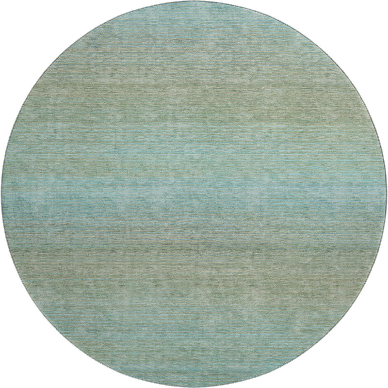 Tapis à rayures lavable à la machine Premium AMF1291, Rond 8 pi