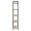 Bibliothèque de style industriel en chêne antique et gris sable 5 pour décor de bureau