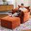 Fauteuil surdimensionné en chenille de qualité supérieure l 36 po avec coussin décoratif et coussins amovibles Merchelle-882055583-897701465