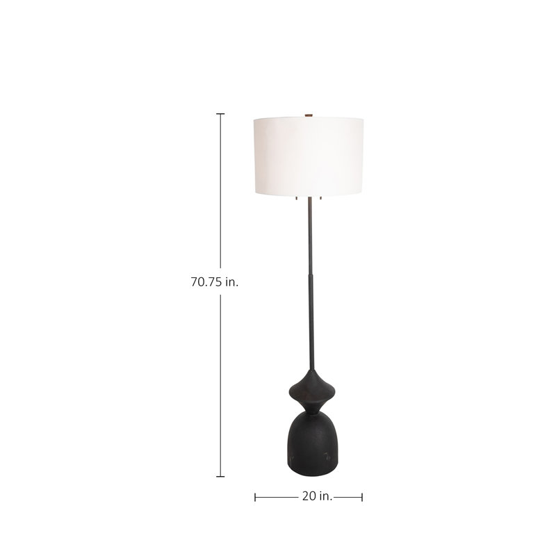 Charta Floor Lamp, Plaster Black