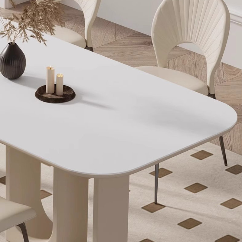 Table de salle à manger rectangulaire légère de luxe, H 29,53 po x L 70,87 po x l 35,43 po