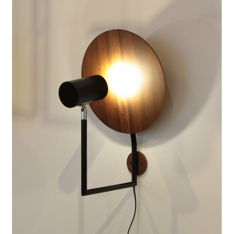 Dot 1 - Light LED Armed Sconce, American Walnut