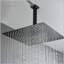 Pomme de douche 16 po noir mat
