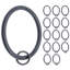 MERIVILLE 14 pièces de rideaux plats en métal de 2 pouces de diamètre intérieur avec œillets (ensemble de 14 œillets circulaires, étain)-73877620