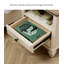 Table de chevet en chêne rouge de style américain, avec deux tiroirs et tablettes ouvertes, pouvant être utilisée dans la chambre à coucher