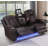Tiertza Leather 82" Wide Power Reclining Sofa W/ Wireless Charger & Tray Table-145888574