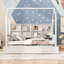 Lit simple en bois avec lit gigogne et lit pour enfant