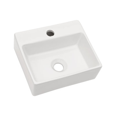 APRESSHUI 11.6'' Ceramic Rectangular Bathroom Sink