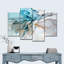 Abstrait art mural abstrait marbré liquide sur toile, 4 pièces-93821400