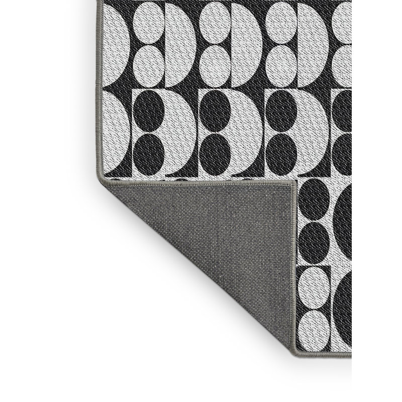 Renard Non disponible noir/blanc cassé Tapis décoratif, Rectangle 8 pi x 10 pi