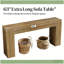 Grand canapé de table, table de couloir en bois, console