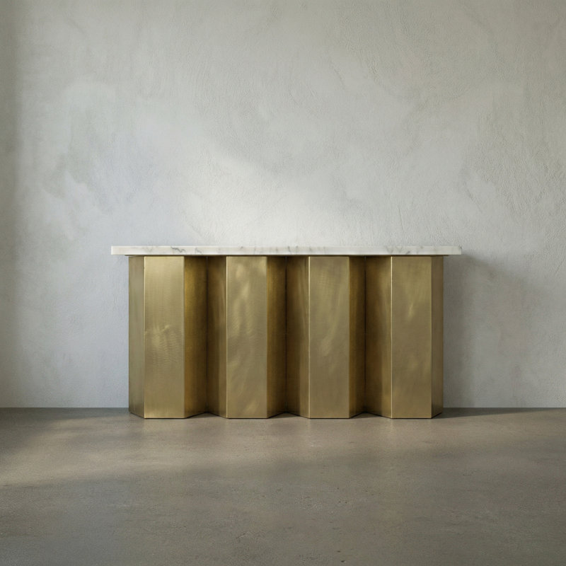 Shilo 64'' W Marble Console Table