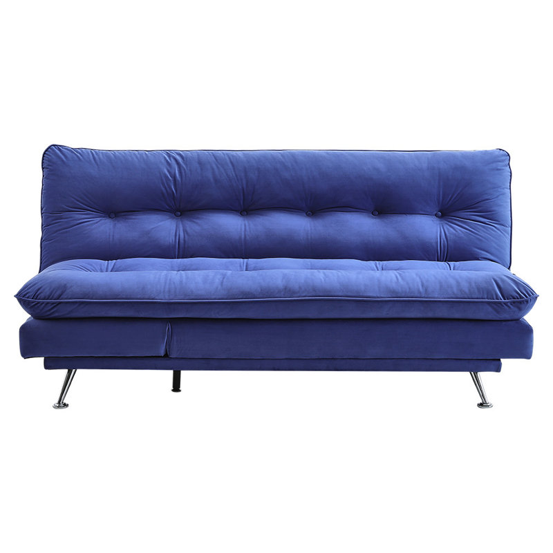 Antiono 2 Seater Cotton Sofa Bed, Navy Blue