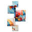 Cubes de couleurs douces III - ensemble d'art mural carré géométrique de 5