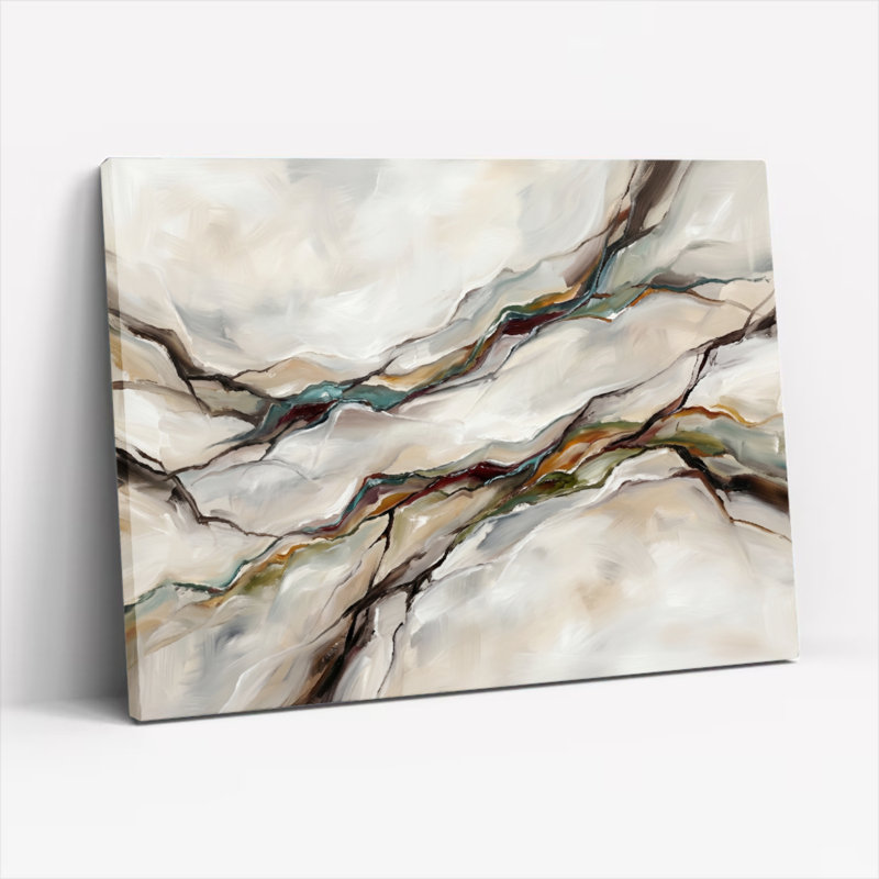 Ensemble de 1 tableau sur toile à motif de marbre, 18"H x 24"W, Wrapped Canvas