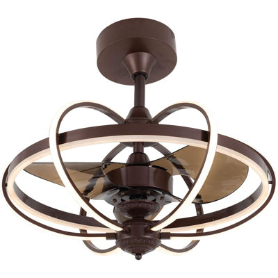Latravion 3 - Blade Caged Ceiling Fan with Remote Control and Light Kit Included