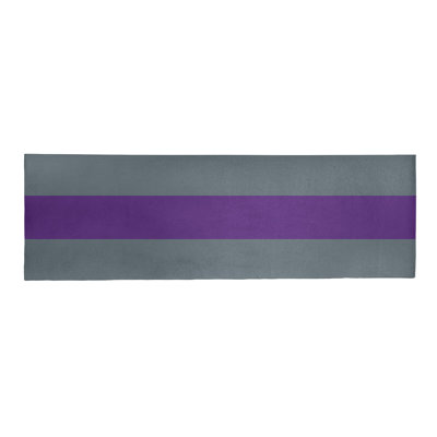 Tapis gris ardoise rayée/mauve