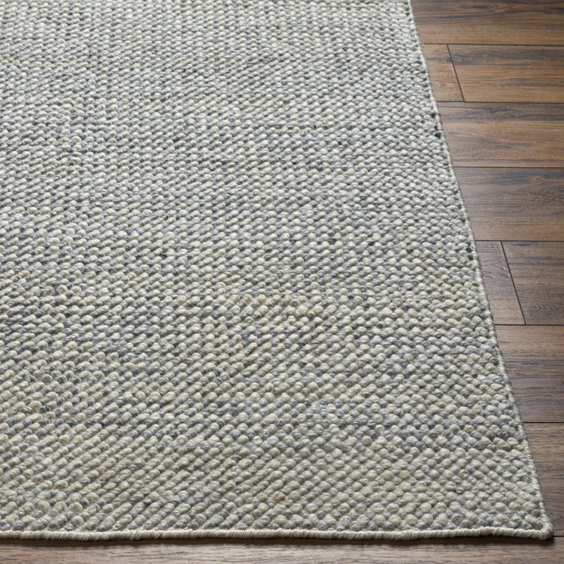 Striped Area Rug, Rectangle 10' x 14', Light Slate Blue