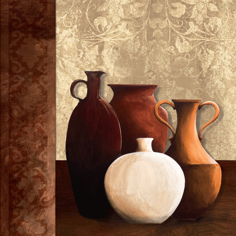 Textured Vases - Wrapped Canvas Painting, 122cm H x 122cm W x 3.8cm D