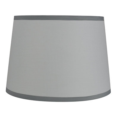 Abat-jour cylindrique en coton blanc cassé
