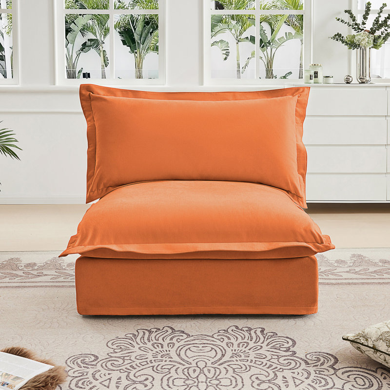 Canapé sans accoudoirs Koala, Orange