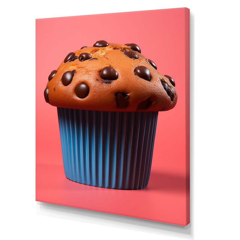 Muffins au chocolat - Art mural Pop Art, Toile tendue, H 20 po x l 12 po x P 1 po