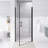 36"X 72" Pivot Shower Door | Matte Black Aluminum Frame | Half Frame | 1/4 Inch Tempered Glass With Explosion-Proof Film | Stainless Steel Handle-123668133