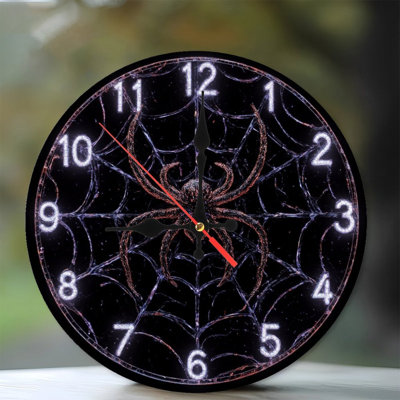 Horloge d'araignée sur toile d'araignée