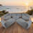 9-Piece Outdoor Sectional Sofa With Chaise Lounge For Patio, Garden And Swimming Pool-81937685