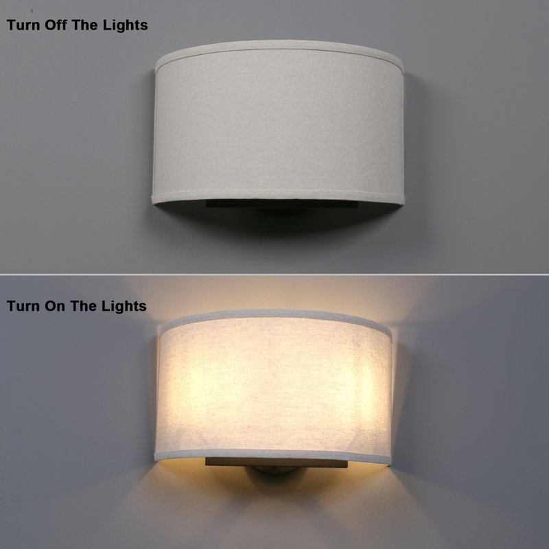 Fabric Wall Light, Gray