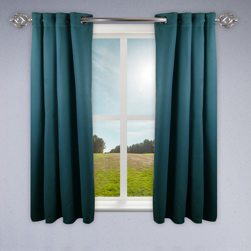 Polanco Room Darkening Curtain Single Panel, Dark Gray, 52" x 84"
