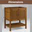 30" Freestanding Bath Vanity Open Shelf Sink Base Cabinet Without Top in Natural