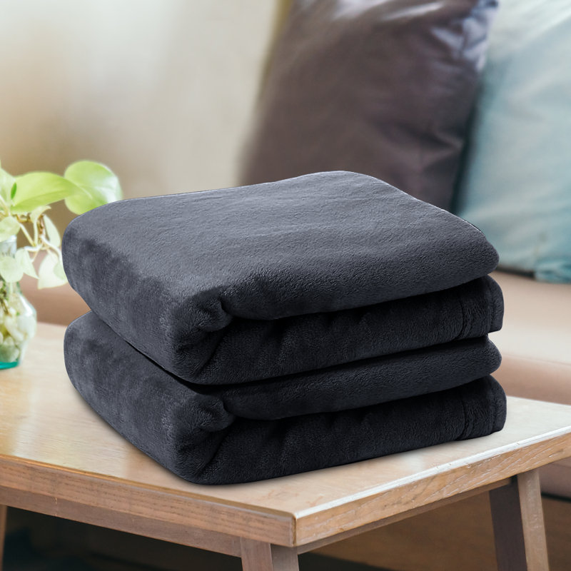 Plush Mink Fleece Blanket – Ultra-Soft, Lightweight Throw For All Seasons, 200cm x 240cm, Grey