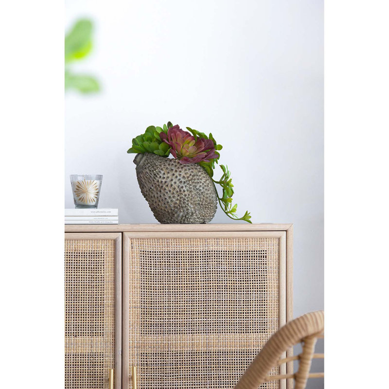 Pot à fleurs 100% ciment Uhrichsville, H 7,1 po x l 7 po x P 5,9 po
